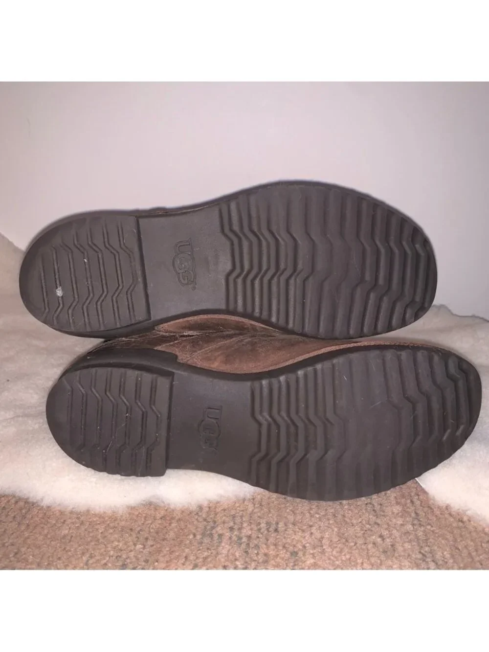 Ugg Lorna Winter Boots Brown Leather Suede 9